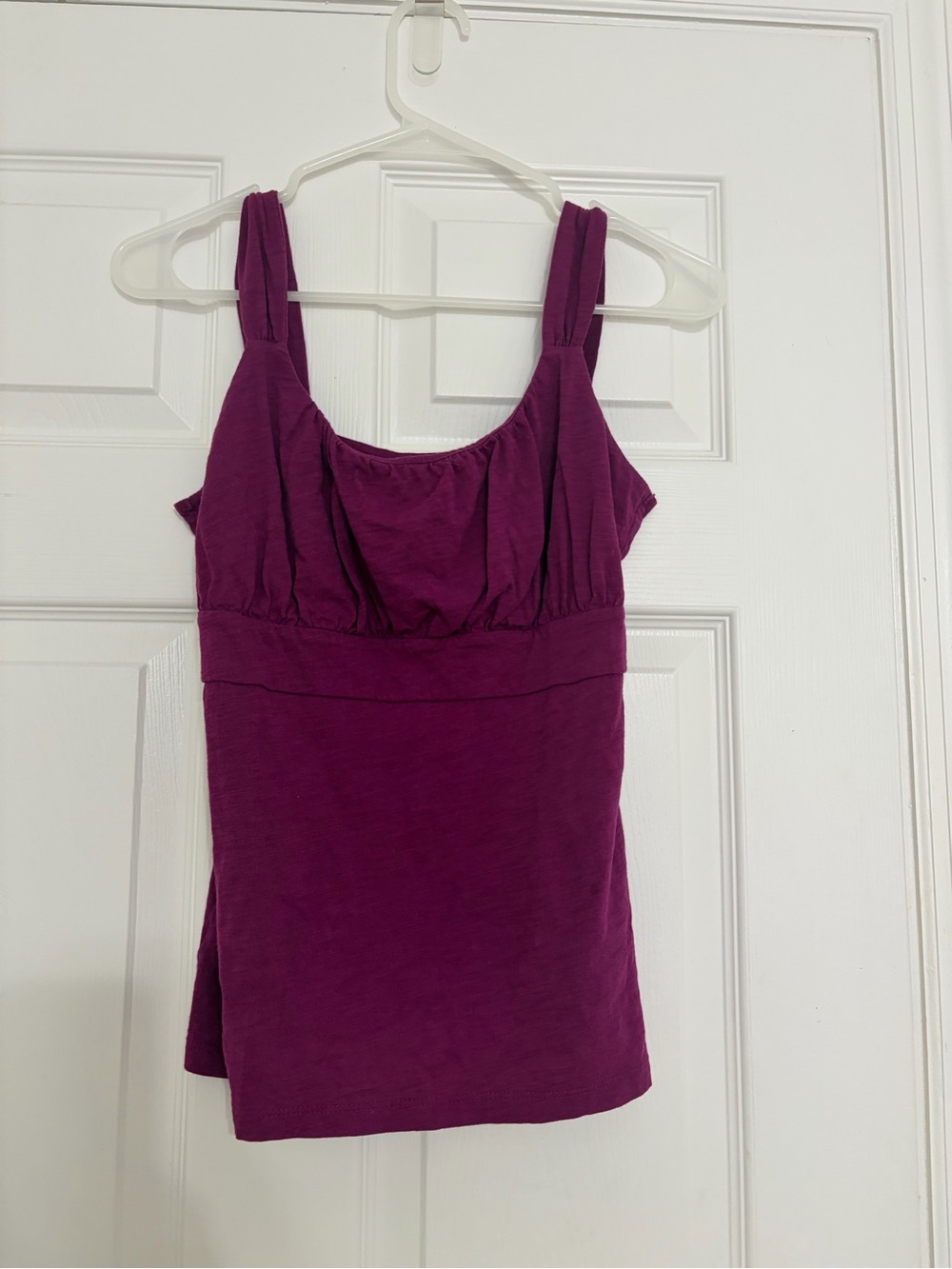 Y2K Ann Taylor Plum Ruched Tank Top
